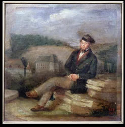 Muotokuva Prosper Merimeestä (1803-70), joka työskentelee historiallisten monumenttien tarkastajana, 1837